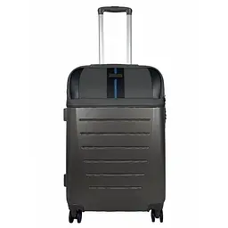 Валіза середня Semi Line T5736-2 24 дюйми ABS/текстиль 67×45×25 см Темно-коричневий/Блакитні лінії - мініатюра 1
