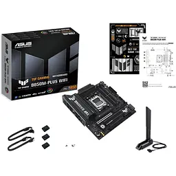 Материнська плата Asus TUF Gaming B850M-PLUS WIFI sAM5 B850 4xDDR5 M.2 HDMI DP Wi-Fi BT mATX - мініатюра 2