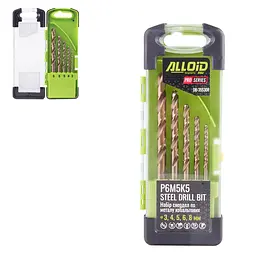 Набір свердел по металу кобальтових Alloid Building Tools 3-8 мм Р6М5K5 (DB-355308) - мініатюра 2