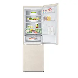 Холодильник LG з нижньою морозильною камерою 186x60х68, холод.відд.-234л, мороз.відд.-110л, 2дв., А++, NF, інв., диспл зовн., зона св-ті, Metal Fresh, бежевий - мініатюра 10