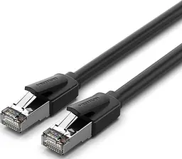 Патч-корд 8м, S/FTP cat 8 RJ-45 black Vention (IKKBK)