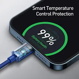 Кабель Baseus Crystal Shine Series Fast Charging Data Cable Type-C to iP 20W 1.2m CAJY000203 Blue - мініатюра 7