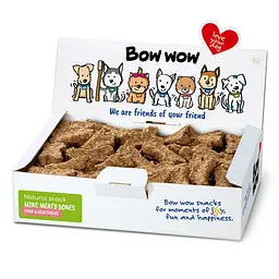 Ласощі для собак Bow wow натуральні міні-кістки з свининою та овочами, коробка 1 кг