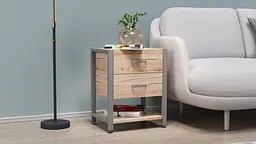 Тумба універсальна Ferrum-decor Вів'єн 2/1 50x41x40 сірий ДСП Дуб Сан-Марино 16мм (FRD-104182) - мініатюра 5