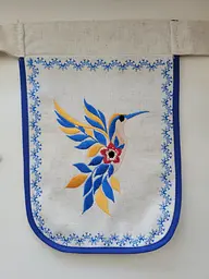 Гаман жіночий з вишивкою Пташка Лляна, етнокишенька з вишивкою, ладунка з льону - мініатюра 4