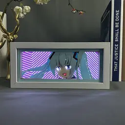 Світильник нічник 3D Вокалоїд Хацуне Міку Vocaloid Hatsune Miku 20 см NL3D V HM