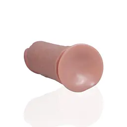 Фалоімітатор RealRock Extra Thick No Balls 10", 25.4 см (тілесний) - мініатюра 2