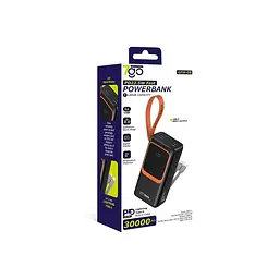 Зовнішній акумулятор Power bank 7GO GPW-08 30000mAh PD22,2W+QC3.0 батарея швидке заряджання Чорний