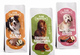 Cухий корм Pure Nutrition Дегустаційний сет для собак середніх та великих порід 1кг*3уп