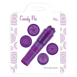 Стимулятор Candy Pie Multi Stimulator Purple Pulsy, 10 см (фіолетовий) - мініатюра 2