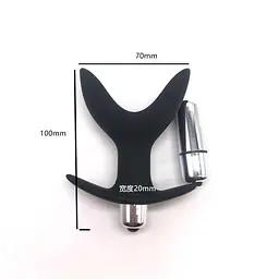 Вібраційна анальна пробка-розширювач Black Velvets Vibrating Anchor Plug 10 см K000406 - мініатюра 3