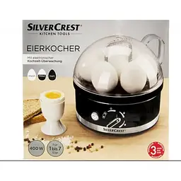 Яйцеварка SilverCrest SED 400 A1 електрична на 6 яєць чорна - мініатюра 3