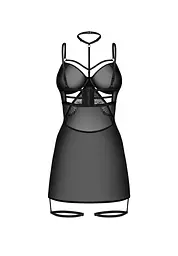 Пеньюар Obsessive Arrowel 2XL/3X (чорний) - мініатюра 2