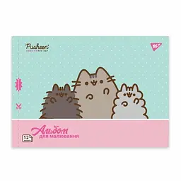 Альбом для малюв. на скобі 12/100 А4 з перфор. Pusheen №130588/Yes/