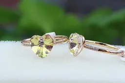 Кільце Xuping Jewelry сердечко Сваровскі біле хамелеон р 19 золотисте - мініатюра 4
