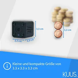 Компактна WiFi камера KUUS C2 з виявленням руху та відеозаписом - мініатюра 4