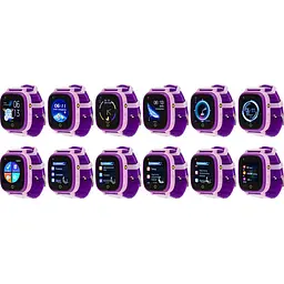 Дитячий водонепроникний смарт-годинник AmiGo GO005 4G WIFI Thermometer Purple [59324] - мініатюра 5