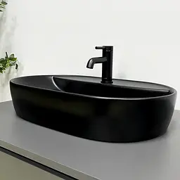 Умивальник VBI Terni black matt накладний VBI-011803, Чорний матовий - мініатюра 3
