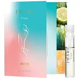 Листівка з пробним зразком Туалетної води Avon Imari Free 0.6 мл
