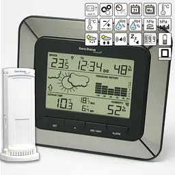Метеостанція Technoline WS9273 IT Alu/Black (WS9273), Чорний - мініатюра 7