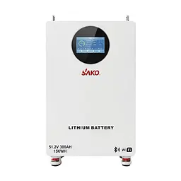 Акумуляторна батарея літій-залізо-фосфатна LiFePO4 300А*год 51.2В 15360Вт*год Sako Li-Sun series SK-51.2V300Ah настінний / підлоговий монтаж (42-00246) - мініатюра 2