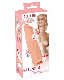 Насадка на пеніс Orion Nature Skin Extension Sleeve, +3 см (тілесний) - мініатюра 10