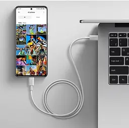 Кабель Xiaomi Braided 6A Type-C-Type-C 1m (BHR087KGL) білий BHR087KGL - мініатюра 4