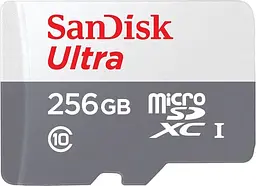 Карта пам'яті Sandisk Ultra microSDXC 256GB 100MB/s Class 10 UHS-I, EAN: 619659196516 (SDSQUNR-256G-GN3MN)