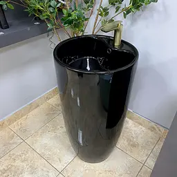 Умивальник VBI Agriento black glossy напольний VBI-019005, Чорний матовий - мініатюра 3