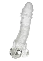 Насадка на пеніс CalExotic Novelties Transparent Ultimate Extender 16 см прозора - мініатюра 2