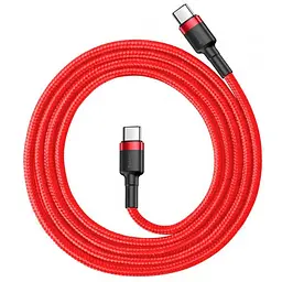 Дата кабель Baseus Cafule Type-C to Type-C PD2.0 60W (2m) (CATKLF-H) Червоний - мініатюра 3