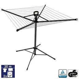Сушарка для білизни підлогова Casa Si Pop-Up Rotary 20m Anthracite (CS92039B) - мініатюра 1