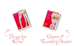Панчохи під пояс із широким мереживом Obsessive 810-STO-2 stockings L/XL, білі