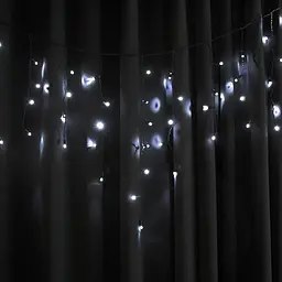 Гірлянда вулична Starlight бахрома біле світло чорний кабель 75 LED 2x0.7 м (57269) - мініатюра 6