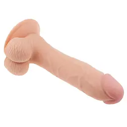 Фалоімітатор із присоскою LoveToy The Ultra Soft Dude Flesh 22 см тілесний - мініатюра 4