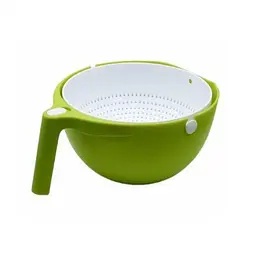 Універсальна миска – друшляк Mesh Strainer Drain Basket ∙ Господарський силіконовий кошик зі зливом 2в1 - мініатюра 3