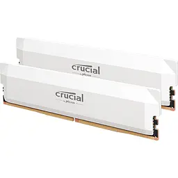 Модуль пам'яті DDR5 Crucial 2x16GB 6000MHz Pro OC White (CP2K16G60C36U5W) [147406] - мініатюра 2