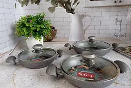 Набір посуду (омлетниці) O.M.S. Collection 3004 Grey - мініатюра 6