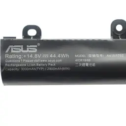 Акумулятор до ноутбука ASUS PU1440 A41N1702, 3000mAh (44.4Wh), 4cell, 14.8V, Li-ion (A47813) - мініатюра 2