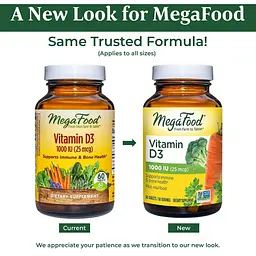 Вітамін D3 MegaFood Vitamin D3 1000 IU 60 таблеток - мініатюра 5