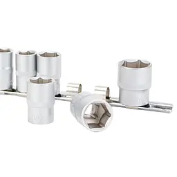 Набір насадок Sigma шестигранних 1/2" на планці 10 шт CrV (6003681) - мініатюра 2