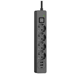 Мережевий фільтр живлення ColorWay CW-CHE432PDB, 4 розетки/3USB 2M (CW-CHE432PDB) - мініатюра 3