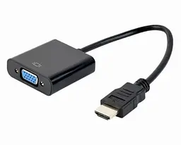 Перехідник Cablexpert HDMI - VGA 0.15м Black (A-HDMI-VGA-04)