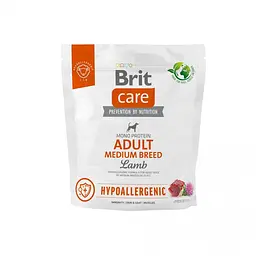 Сухий корм Brit Care Dog Hypoallergenic Adult Medium Breed для собак середніх порід, гіпоалергенний з ягням 1 кг (арт.172214/559039)