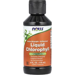 Хлорофіл рідкий Now Foods Liquid Chlorophyll екстра-сила без ароматизаторів 118 мл