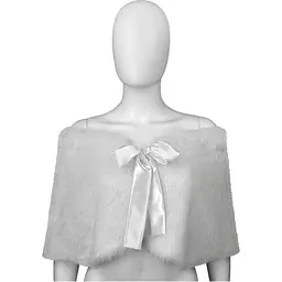 Пелерина хутро біла