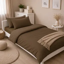 Комплект постільної білизни Ranforce Elite MirSon JUNIOR Light cacao 143 x 210 см (2200013671541)