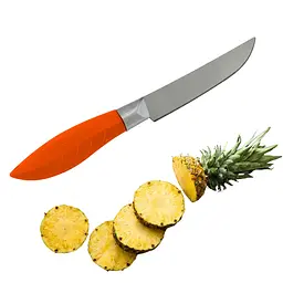 Ніж кухонний для фруктів із пластиковою ручкою 19 см  Kitchen Master Помаранчевий 86394