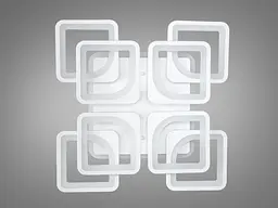 Люстра стельова LED Diasha HS8060/4+4WH, 130W, 3200K-6500K, білий акрил, сучасний стиль для дому - мініатюра 3