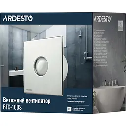 Витяжний вентилятор Ardesto BFC-100S 15 Вт 70 м3/г 2400 об./хв. 30 дБ сріблястий - мініатюра 7